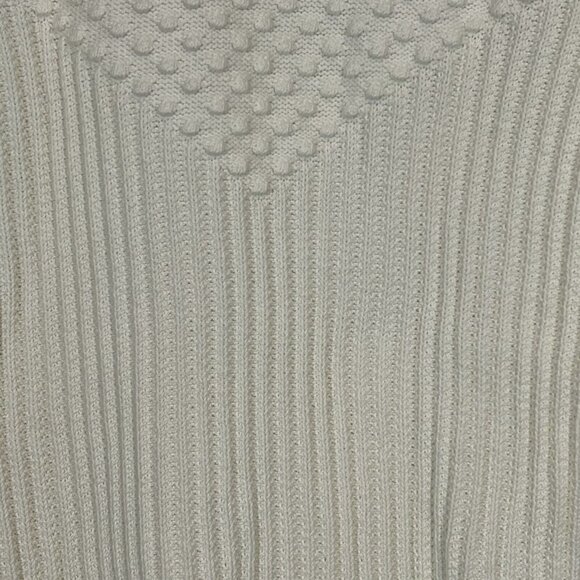 Talbots Off White Black Trim Sweater Textured Size XS Back Zipper NWT - Picture 4 of 9